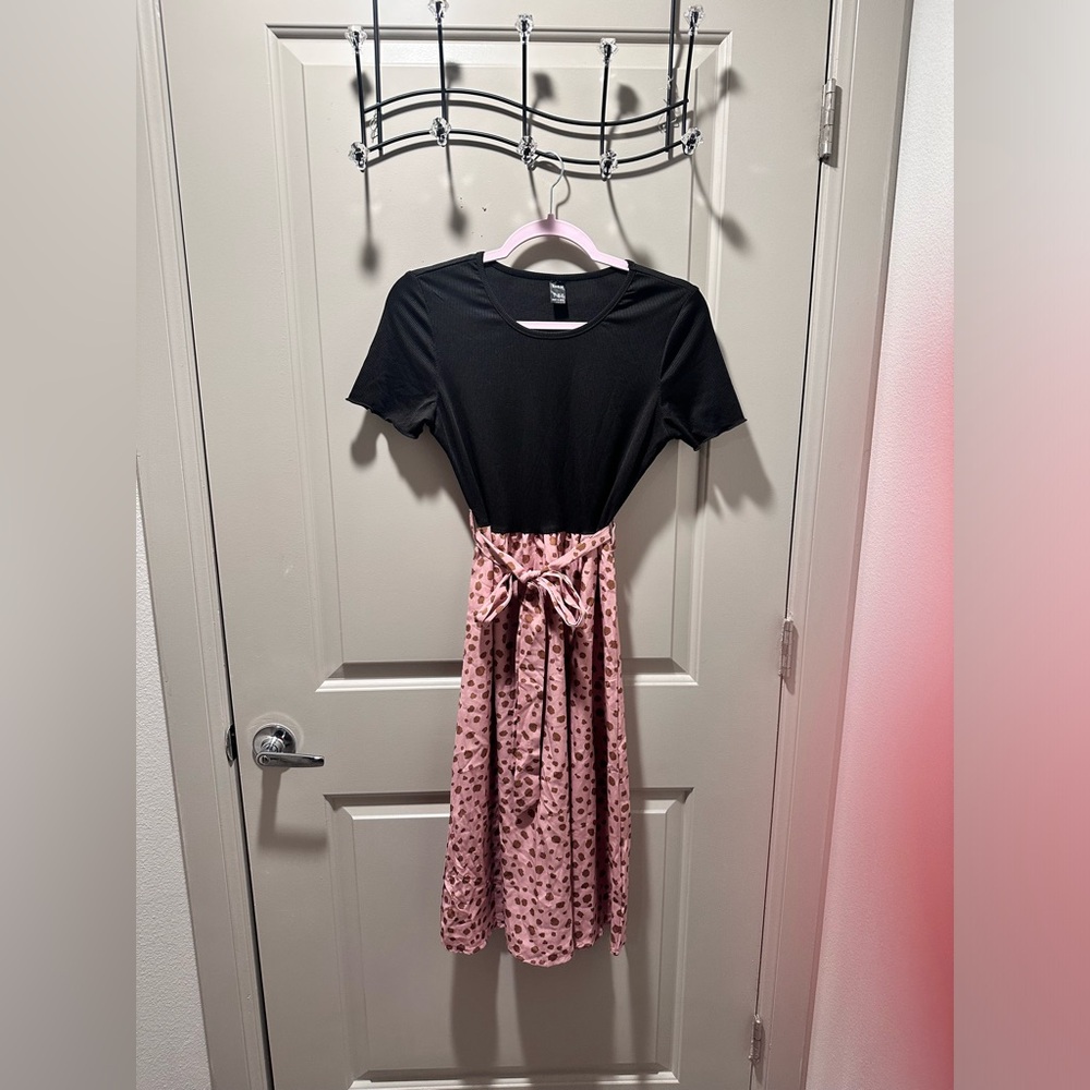 New Leopard and Black  Shein dress